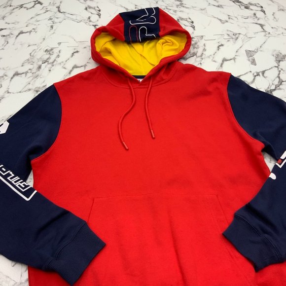 Men's Fila Red Navy Fleece Hoodie